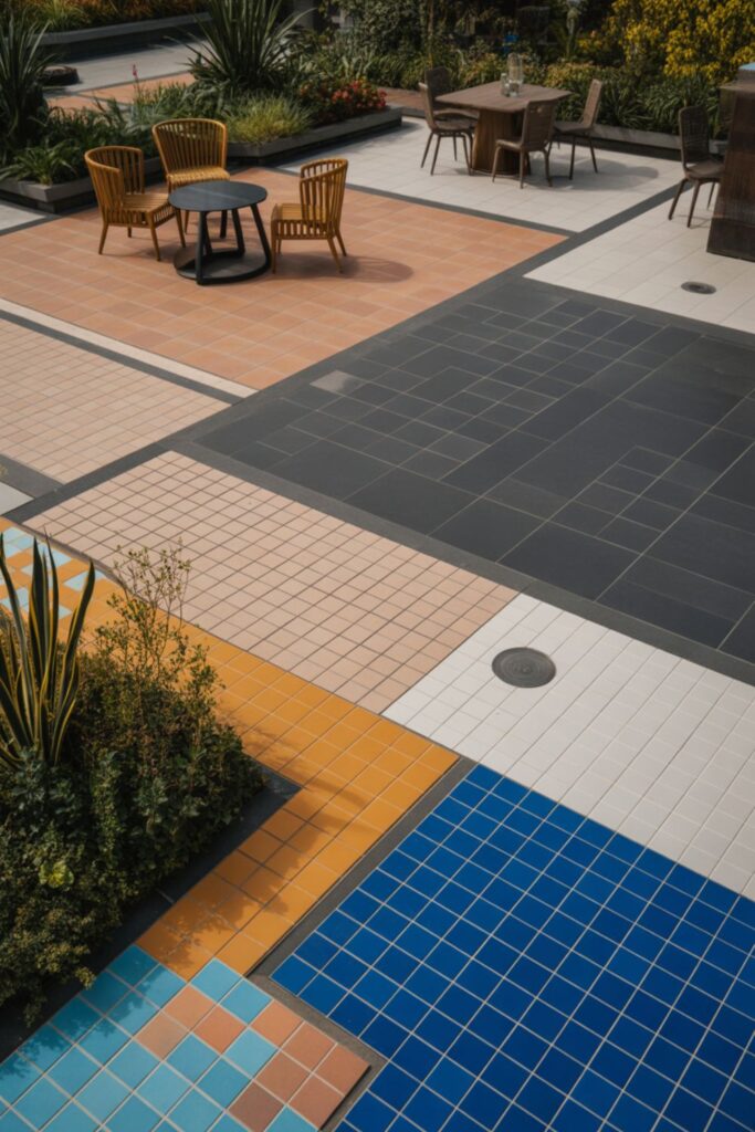 Outside Floor Tiles Guide for marvy Outdoor Flooring 3 Color Selection for Outdoor Floor Tiles