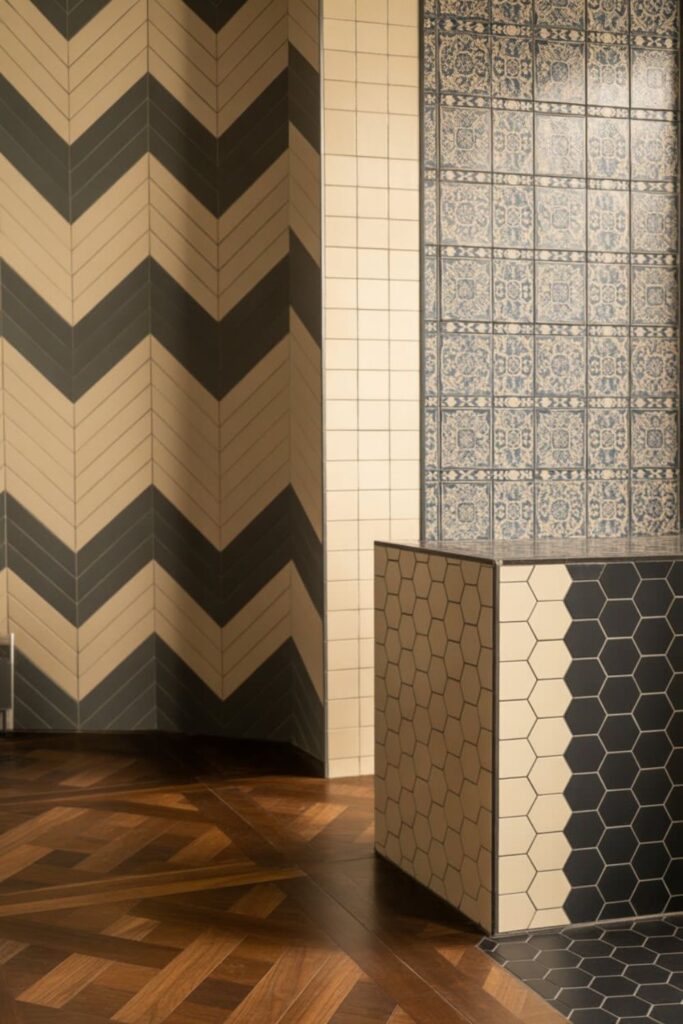 30+ Best House Tiles Design Ideas for Every Room 3 Creating Visual Interest Through Tile Patterns