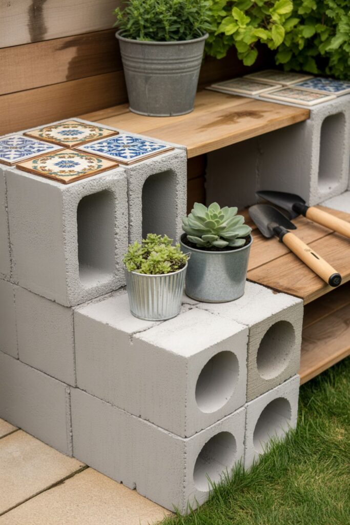 15+ Cinder Block Garden Planters Ideas for a Stunning Yard 4 Customization and Finishing Techniques