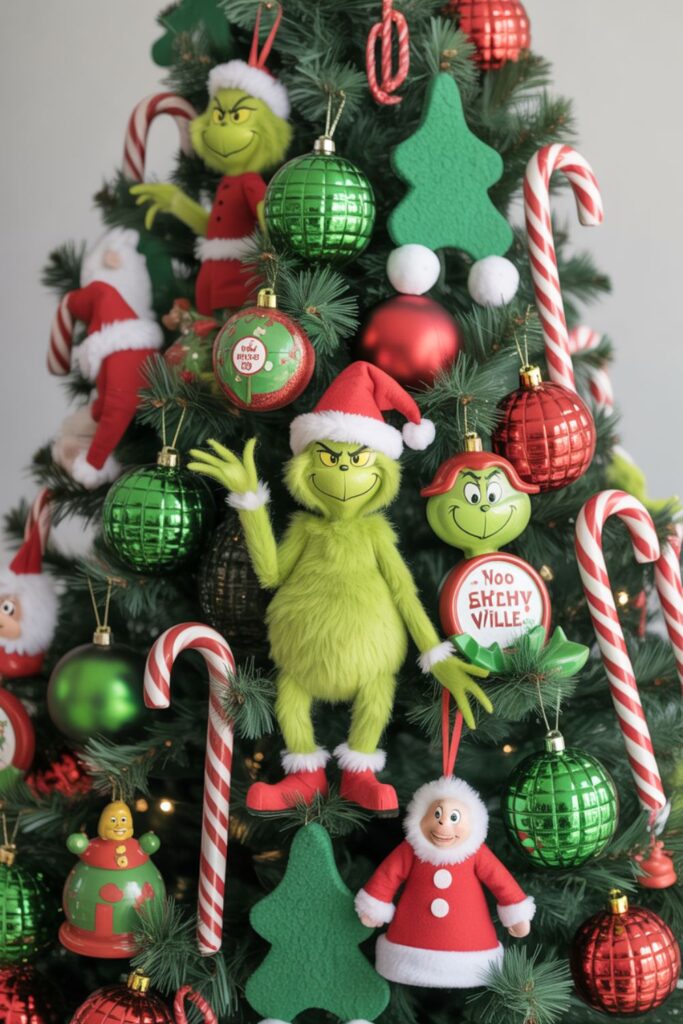 Grinch Christmas Tree for Whimsical Holiday Decor 2 What Types of Ornaments Create the Perfect Grinch Christmas Tree?
