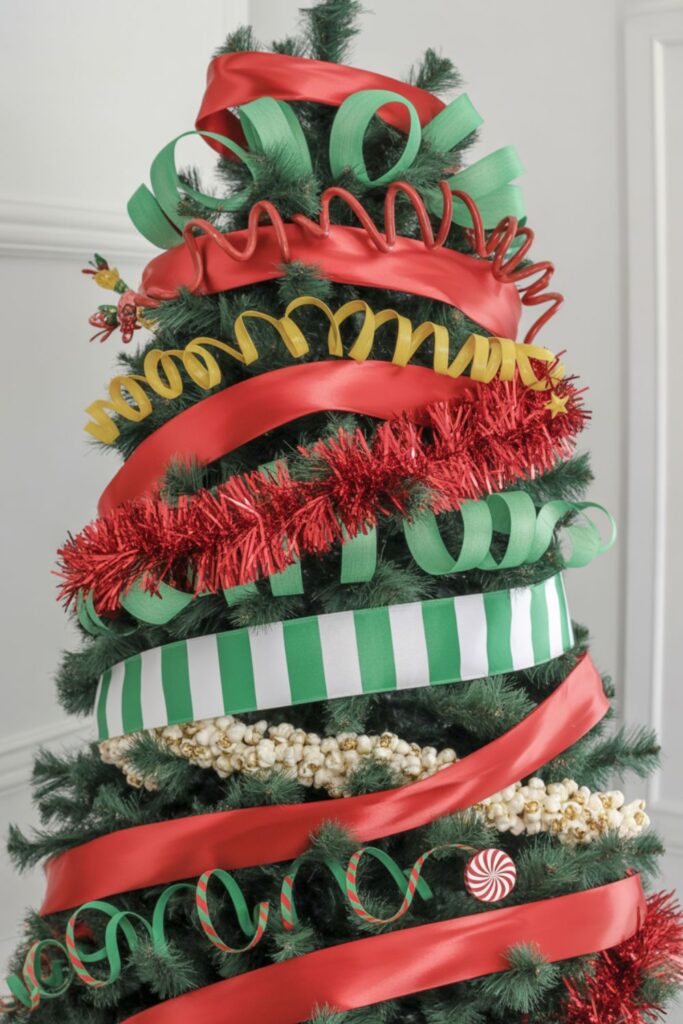 Grinch Christmas Tree for Whimsical Holiday Decor 3 What Ribbon and Garland Work for Grinch Christmas Trees?