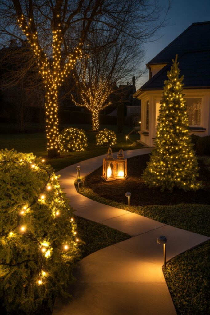 Best Christmas Front Garden Ideas for your remarkable home 2 How Do You Choose the Right Lighting for Your Christmas Garden?