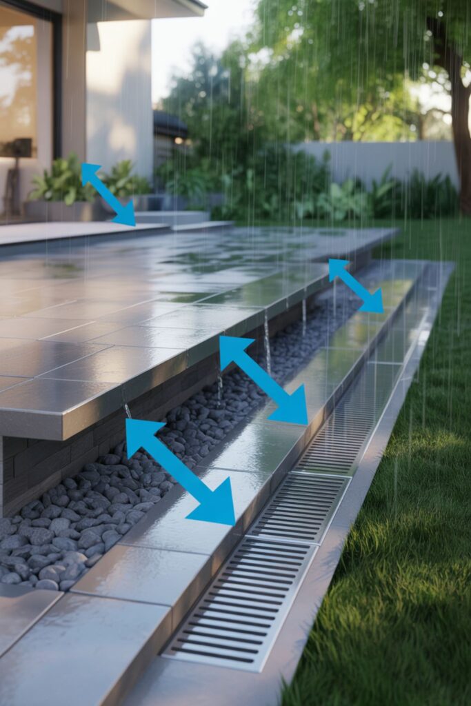 27+ Backyard Patio Flooring Ideas for Stunning Outdoor Spaces 3 How to Design Patios for Proper Drainage