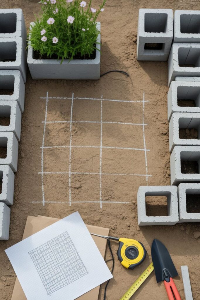 20+ Cinder Blocks Garden Ideas for Any Yard 2 How to Plan Your Cinder Blocks Garden Layout