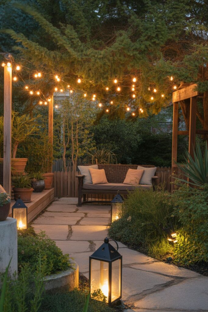 Stunning Garden Decoration Ideas Outdoor for a Paradise-Like Space 2 Illuminating Your Garden with Ambient Lighting