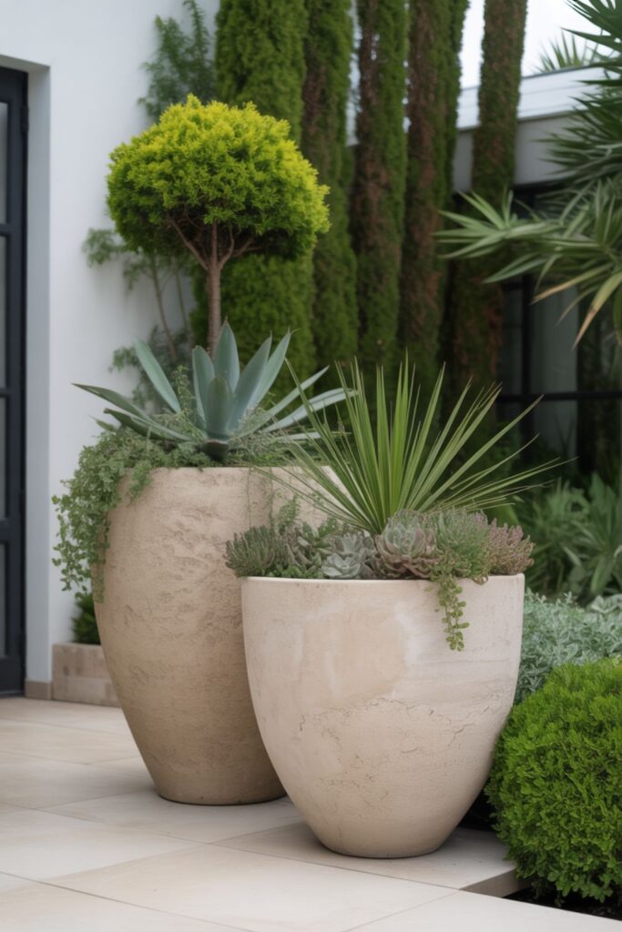 20+ Landscaping Ideas With Pots for Outdoor Spaces 2 Creative Ways to Use Large Statement Pots as Focal Points