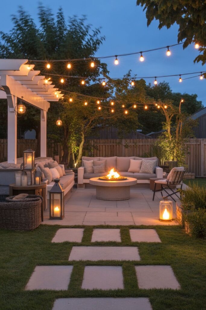 Cozy Backyard Ideas For Perfect Outdoor Retreat 2 Layered Lighting Strategies for Warm Evening Ambiance
