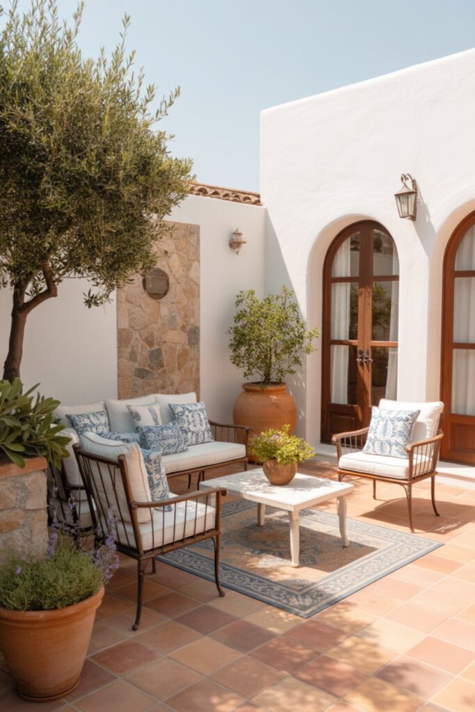 25+ Outdoor Patio Inspo Ideas to Create a Stylish and Relaxing Space 3 Mediterranean Patio Design Inspiration