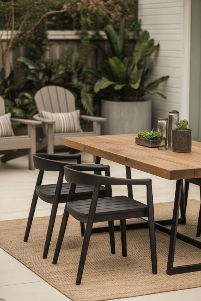 15+ Modern Rustic Patio Ideas That Balance Nature Design 2 What Furniture Styles Achieve Modern Rustic Balance?