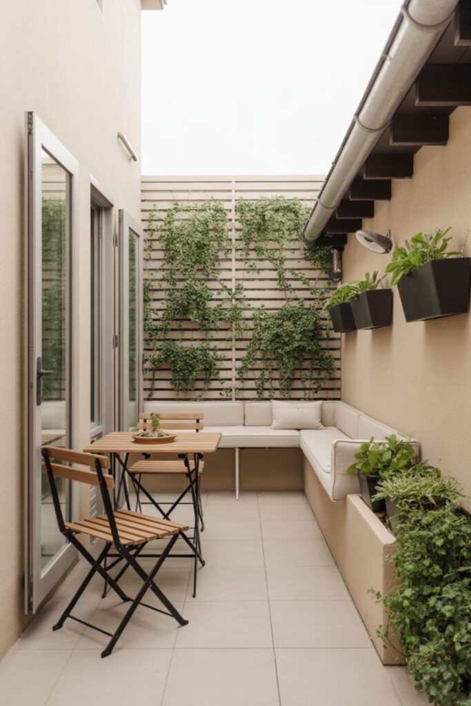 Side Patios Attached To House for Functional Designs 3 Furniture Selection for Narrow Spaces