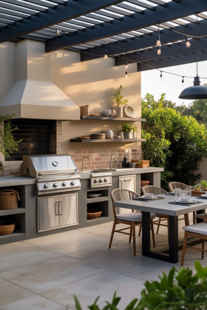 27+ Outdoor Living Space Ideas for a Backyard Retreat 2 Outdoor Kitchen and Dining Living Spaces