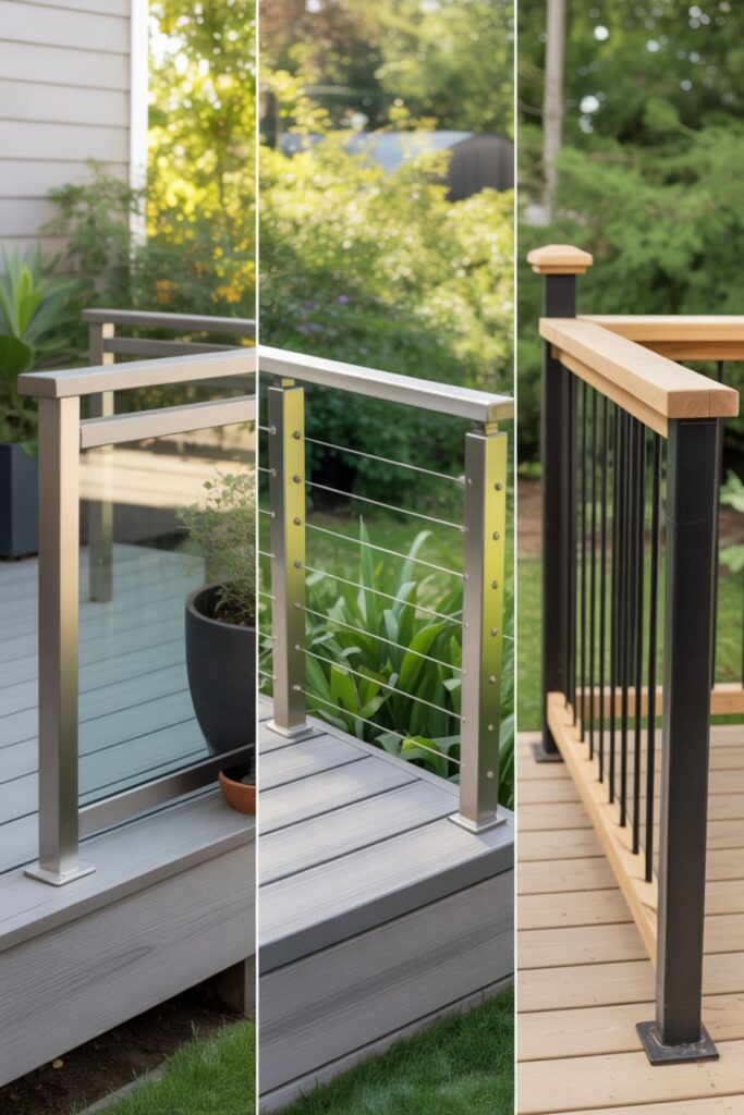 Deck Ideas for Small Backyards For stunning outdoor 3 Railing Options That Don't Overwhelm Small Decks