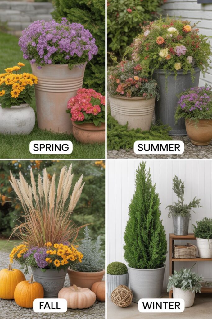 20+ Landscaping Ideas With Pots for Outdoor Spaces 4 How to Create Seasonal Container Displays Throughout the Year