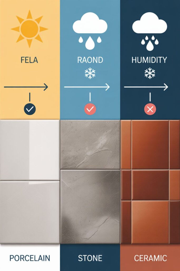 Outside Floor Tiles Guide for marvy Outdoor Flooring 2 Selecting Tiles Based on Climate and Weather Conditions