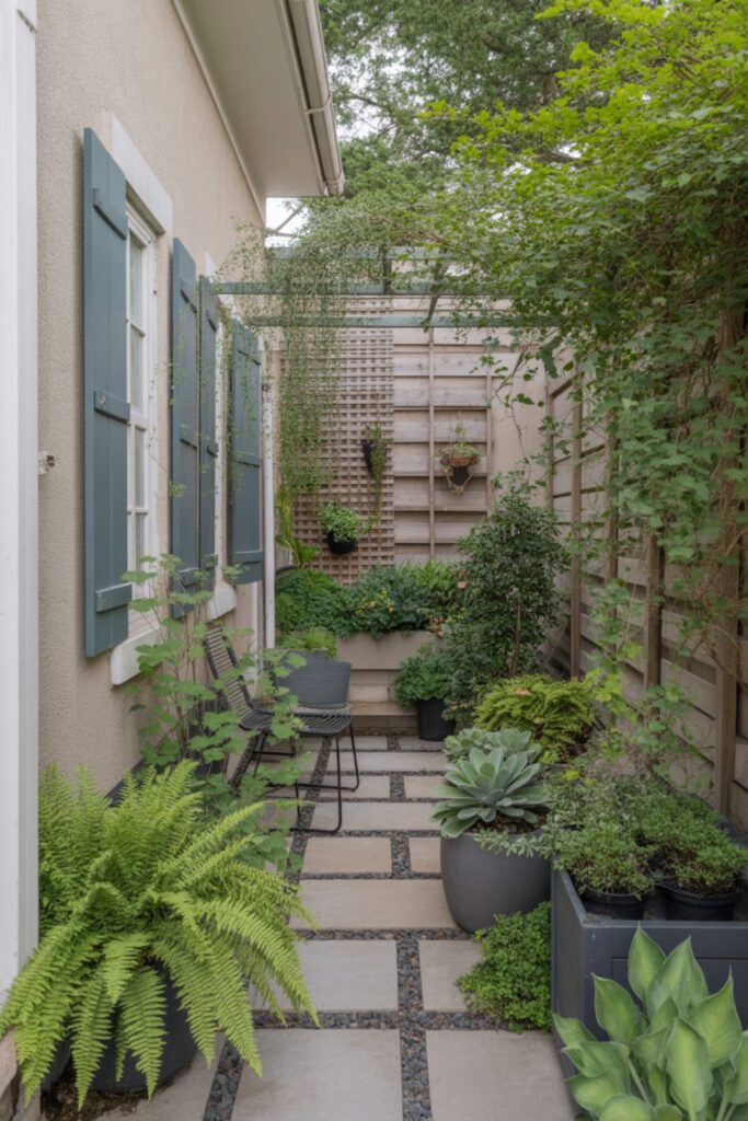 Side Patios Attached To House for Functional Designs 4 Plant Selection for Side Yard Conditions