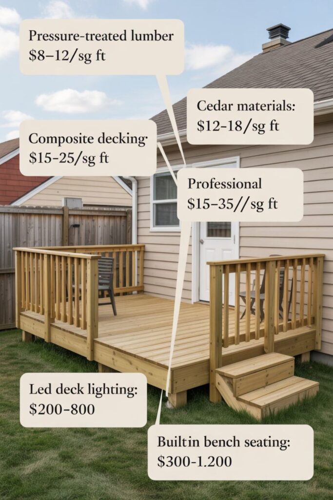 Deck Ideas for Small Backyards For stunning outdoor 4 How Much Does a Small Backyard Deck Cost?