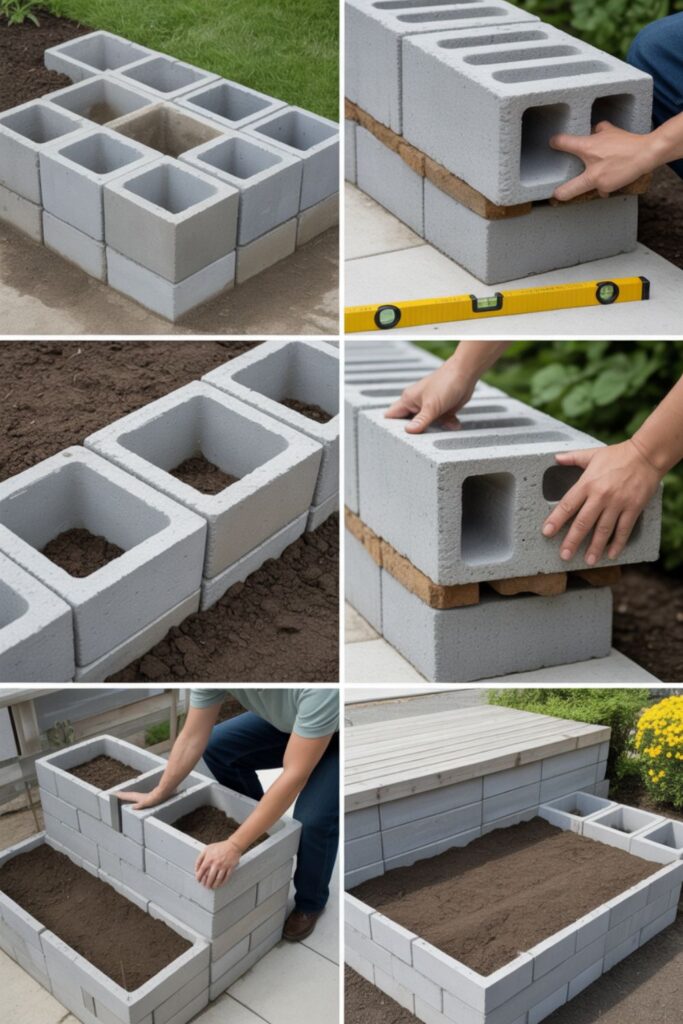 24+ DIY Cinder Block Garden Ideas for Modern Outdoor Spaces 2 Step-by-Step Construction Guide