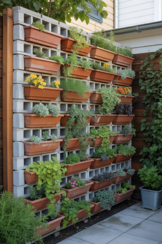 Garden Ideas With Cinder Blocks for Creative Outdoor Spaces 2 Vertical Garden Wall Projects