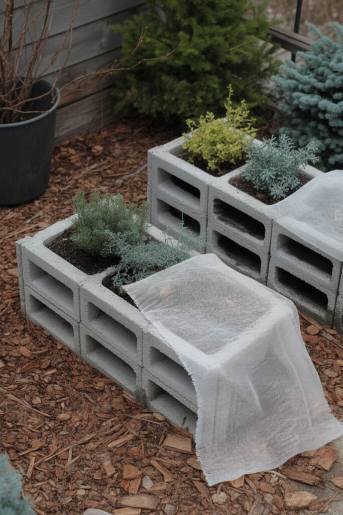 20+ Cinder Blocks Garden Ideas for Any Yard 5 Winterizing Your Cinder Blocks Garden