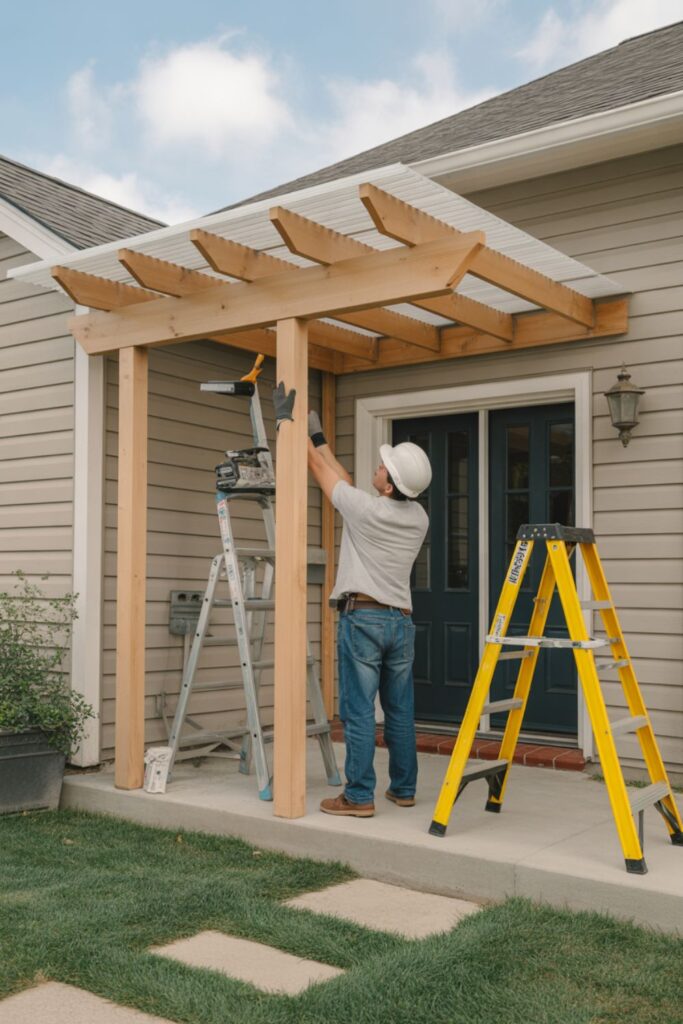 27+ Front Patio Cover Ideas to Enhance Curb Appeal Outdoor 5 Can I Install a Front Cover Myself?