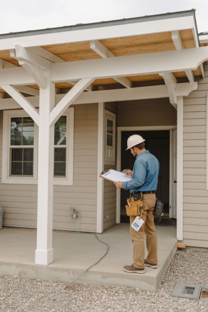 27+ Front Patio Cover Ideas to Enhance Curb Appeal Outdoor 4 Permit Considerations and Code Compliance