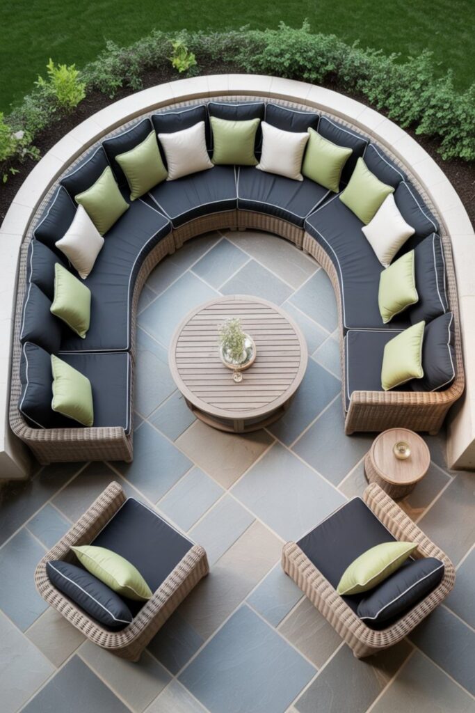 U Shaped Patio Designs for Comfortable Outdoor Living 2 Furniture Placement Strategies for U Shaped Patios