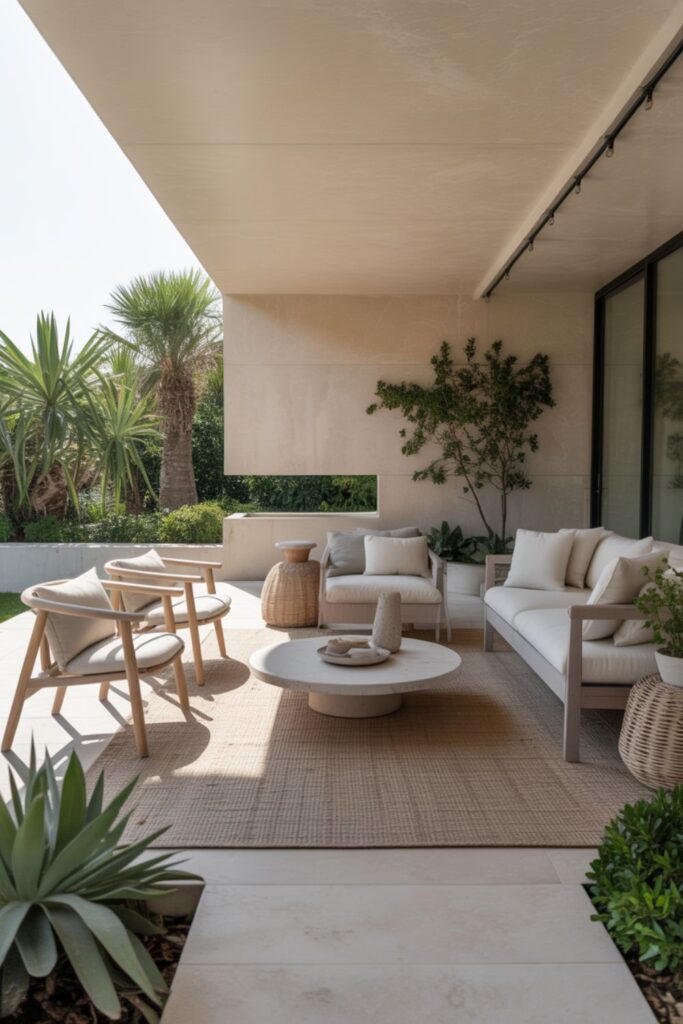 Modern Patio Ideas For Stylish Outdoor 2 Neutral Tones as Sophisticated Foundation