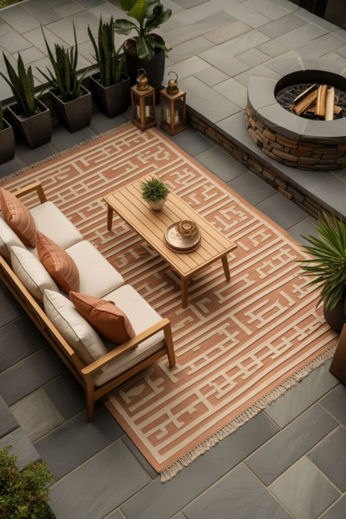 20+ Patio Simple Ideas That Instantly Improve Comfort 3 Outdoor Rugs That Define Space