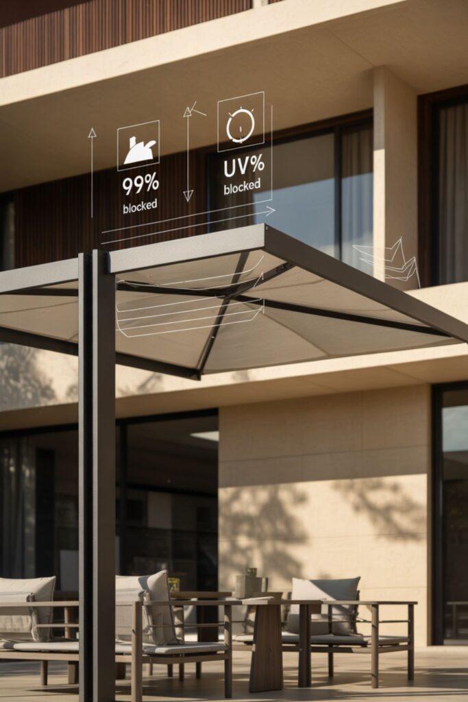 Modern Outdoor Patio With Canopy Ideas for Every Home 4 Sun Protection Performance Metrics