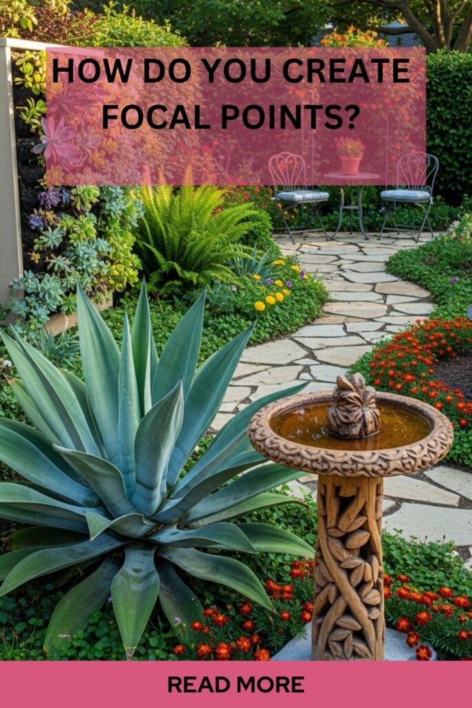 35+ Simple Stunning Front Yard Flower Bed Ideas 5 Front yard garden featuring a bold flowering plant and decorative stone feature as a focal point, drawing attention and enhancing landscape design.