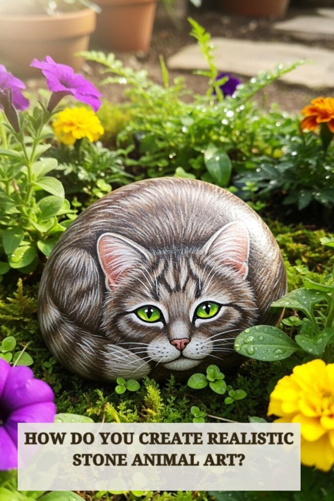 25+ Genius DIY Garden Rock Art Ideas 3 Realistic stone animal diy garden rock art ideas on garden rocks, including birds, frogs, and turtles, arranged in a backyard garden.