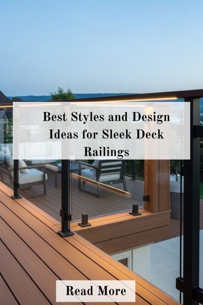 Sleek Deck Railing Ideas That Redefine Modern Outdoor Living 2 Stylish modern deck with sleek railing designs including metal and glass for contemporary outdoor spaces.