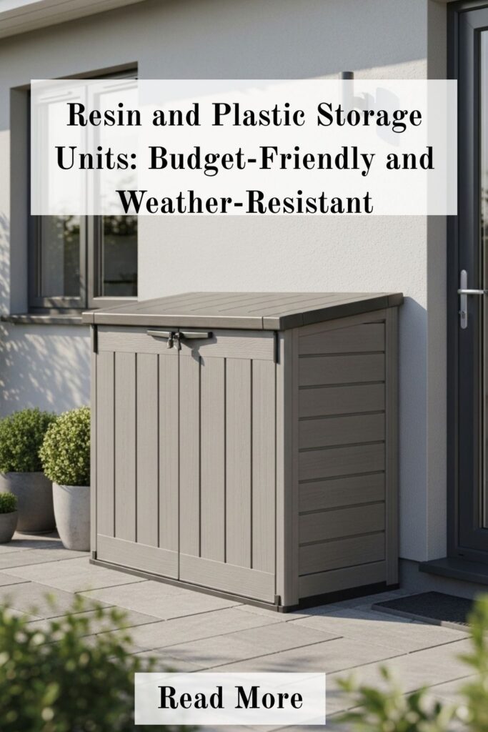 27+ Outdoor Garbage Storage Ideas That Keep Your Yard Clean 3 Weather-resistant resin storage unit for outdoor garbage bin organization.