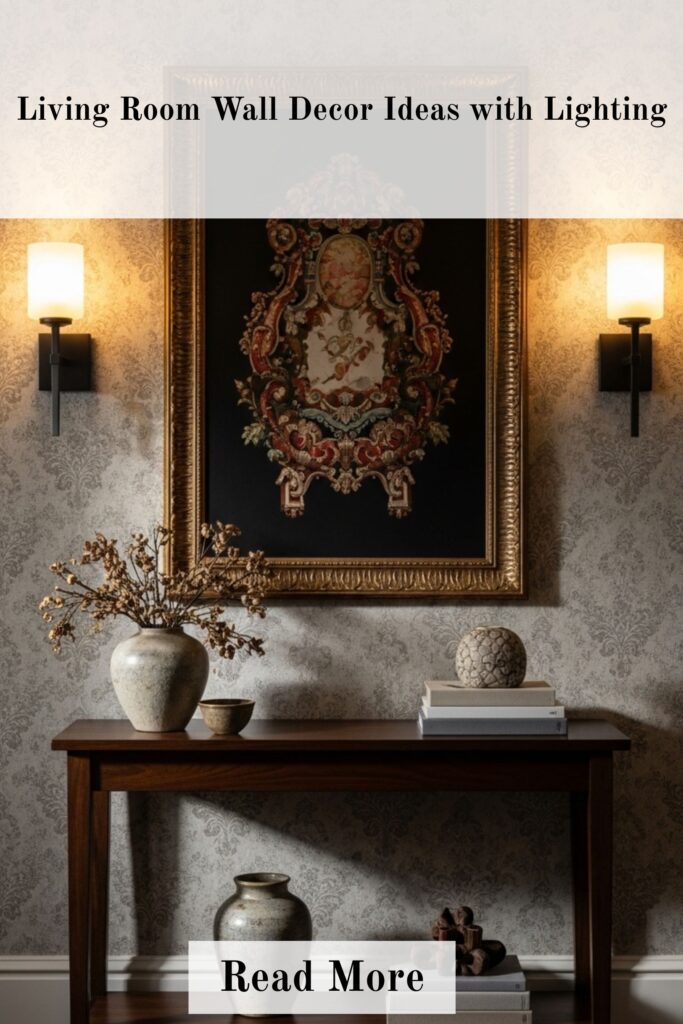 Best Living Room Wall Decor Ideas to Create a Stylish and Cozy Home 4 Living room wall decor with elegant wall sconces highlighting framed artwork