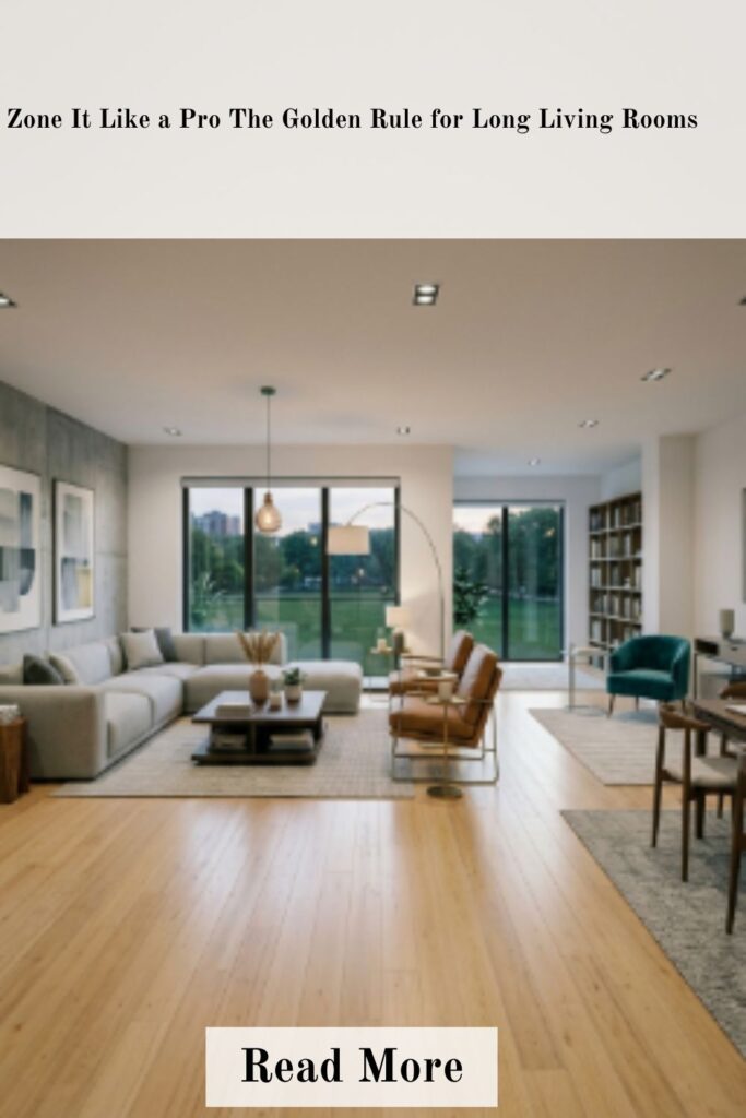Living Room Layout Ideas for Minimalist Small Spaces That Maximize Style and Function 2 Long living room layout zoned with separate seating and functional spaces