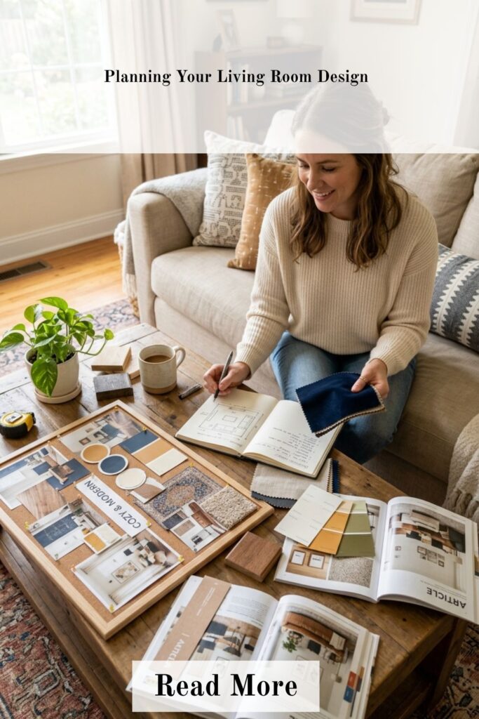 Cozy Living Room Ideas and 2026 Trends for a Modern, Relaxed Home Style 2 Planning your living room design with decor samples and layout ideas