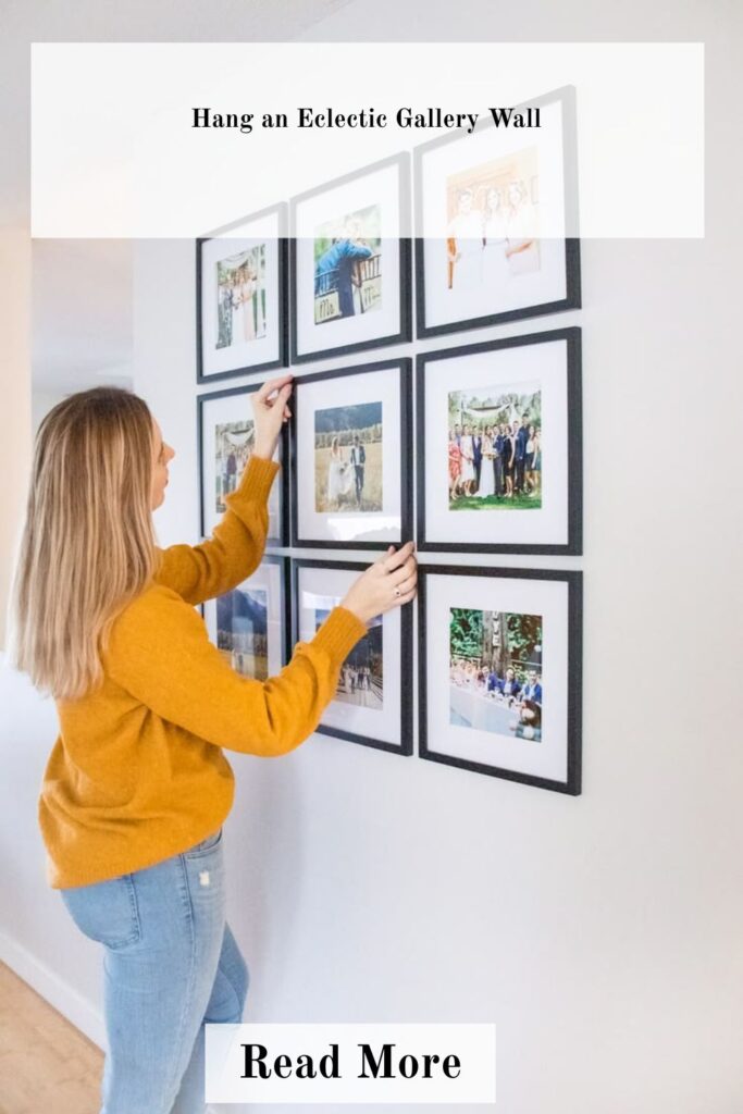 Creative Living Room Accent Wall Ideas for Every Interior Style 5 Stylish living room featuring an eclectic gallery wall with mixed art frames, modern furniture, cozy lighting, and creative decor for a personalized interior design look.