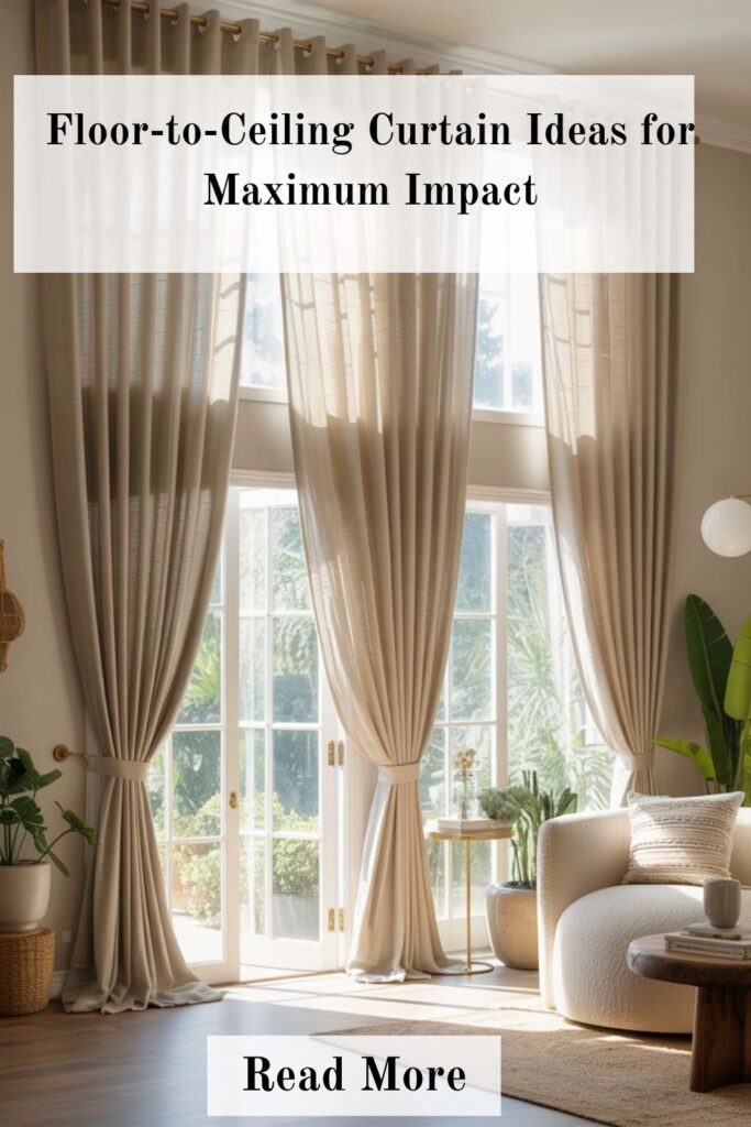 Living Room Curtains Ideas That Instantly Elevate Any Space 2 Floor-to-ceiling curtain ideas creating a dramatic living room with elegant drapes, enhanced ceiling height, and sophisticated window treatments