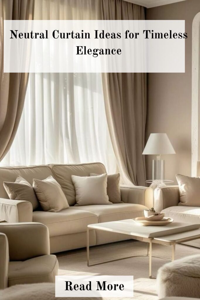 Living Room Curtains Ideas That Instantly Elevate Any Space 4 Neutral curtain ideas bringing timeless elegance to a living room with soft fabrics, sophisticated window treatments, and classic decor