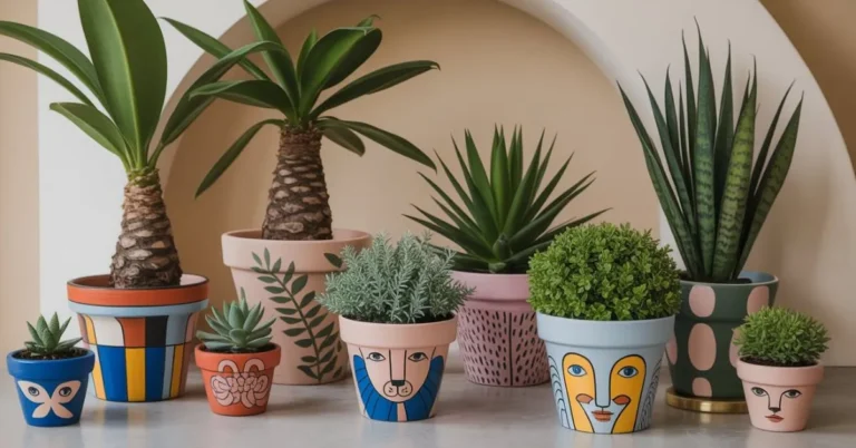 creative flower pot designs with painted patterns and unique artistic styles