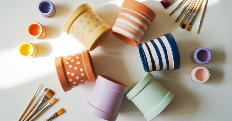 easy flower pot painting ideas