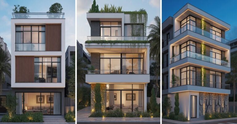 3 Floors Building Elevation