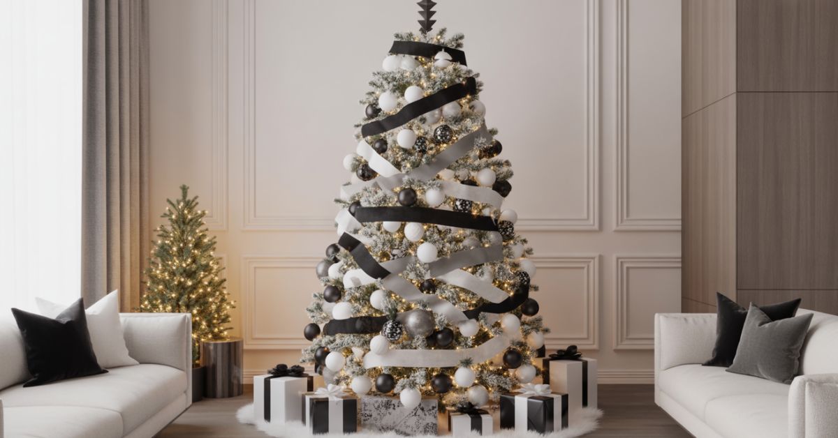 Beautiful Black and White Christmas Tree to Modern Holiday Elegance