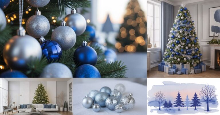 Blue And Silver Christmas Tree Make Elegant Holiday Decor