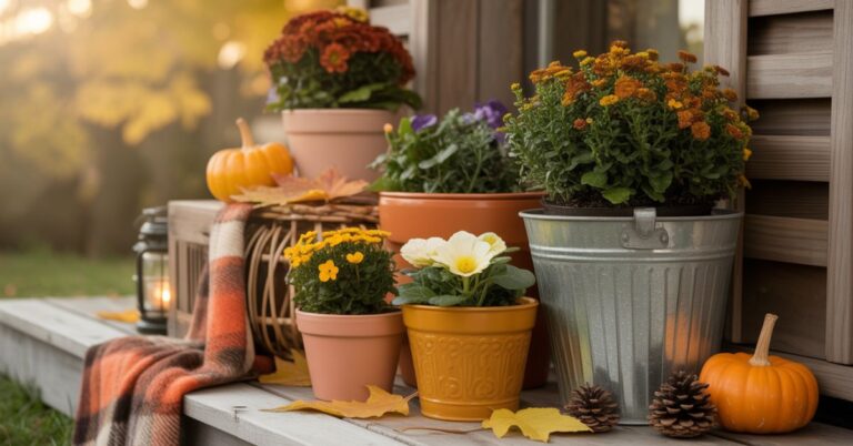 Cute Fall Plant Pot Ideas Creative Container Displays for Autumn Charm