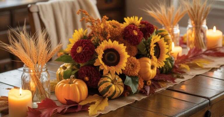 20+Fall Centerpiece Ideas with Flowers Stunning Floral Arrangements 