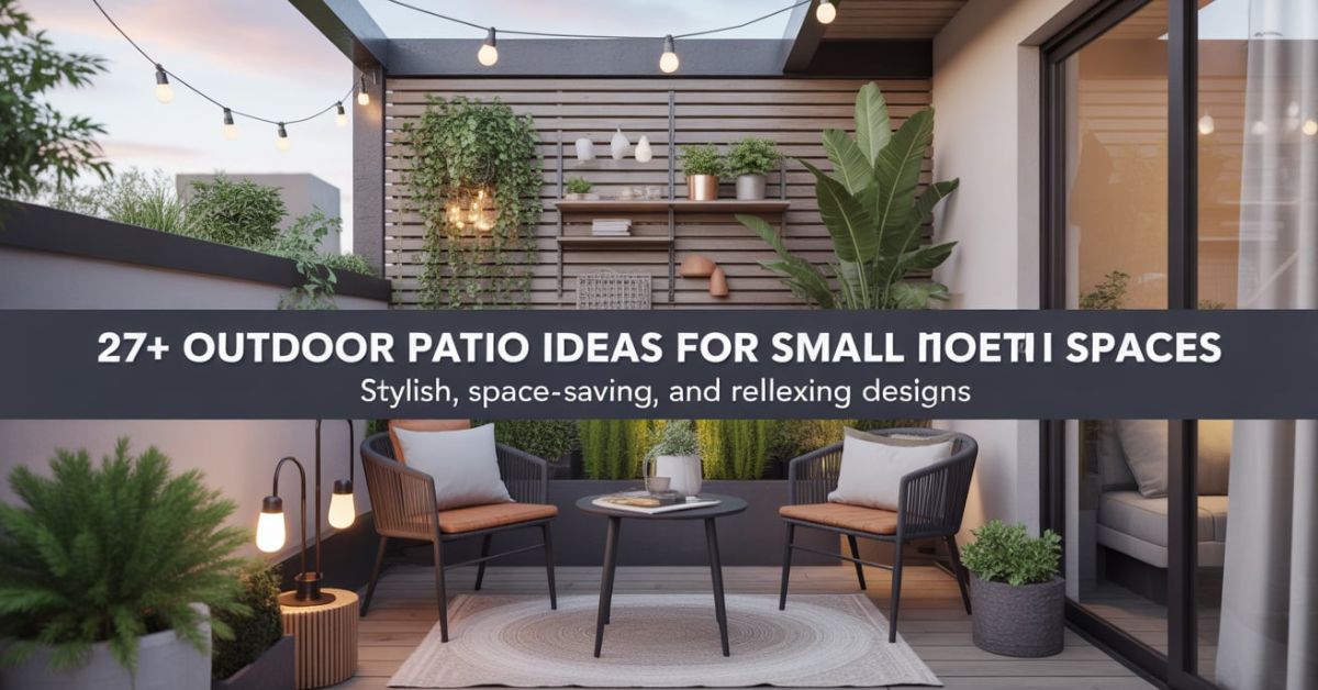 27+ Outdoor Patio Ideas Small Spaces Modern