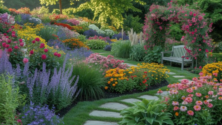 20+Bloom-Filled Flower Garden Ideas for a Stunning Outdoor Space
