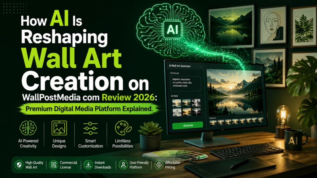 WallPostMedia com Review 2026: Premium Digital Media Platform Explained 2 AI-powered digital content creation platform illustrating how artificial intelligence transforms creativity through automated design, content generation, image editing, and innovative creative workflows.