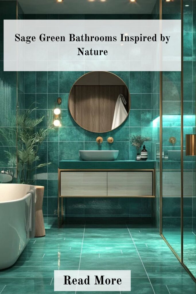 Bathroom Ideas That Instantly Upgrade Style, Comfort, and Storage 4 Sage green bathroom inspired by nature with calming colors and organic design elements
